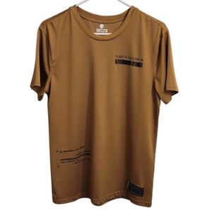 BKLYN Stretch Textured Breathable Mesh Short Sleeved Crew Neck Active Tee